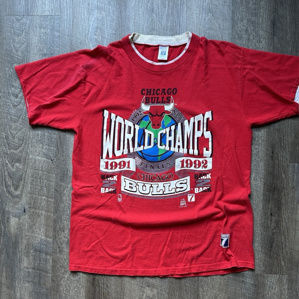 VTG 90s Chicago Bulls 1991 NBA Finals Champs T-Shirt Xl Single Stitch Made Usa